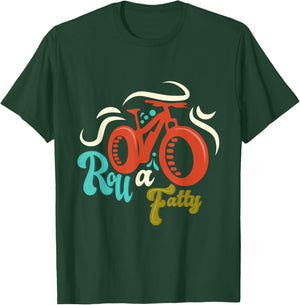Roll a Fatty Fat Bike Fat Tire eBike Bike Funny Meme Gift T-Shirt - T-Shirt | Forest