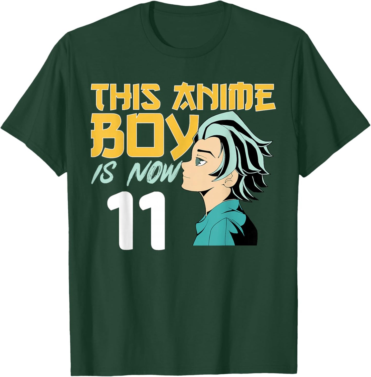 This Anime Boy Is Now 11 Years Old 11 th Birthday Boy T-Shirt - T-Shirt | Forest