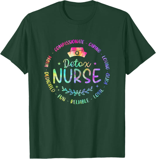 Funny Detox Nurse Nursing Tie Dye Design Men T-Shirt - T-Shirt | Forest