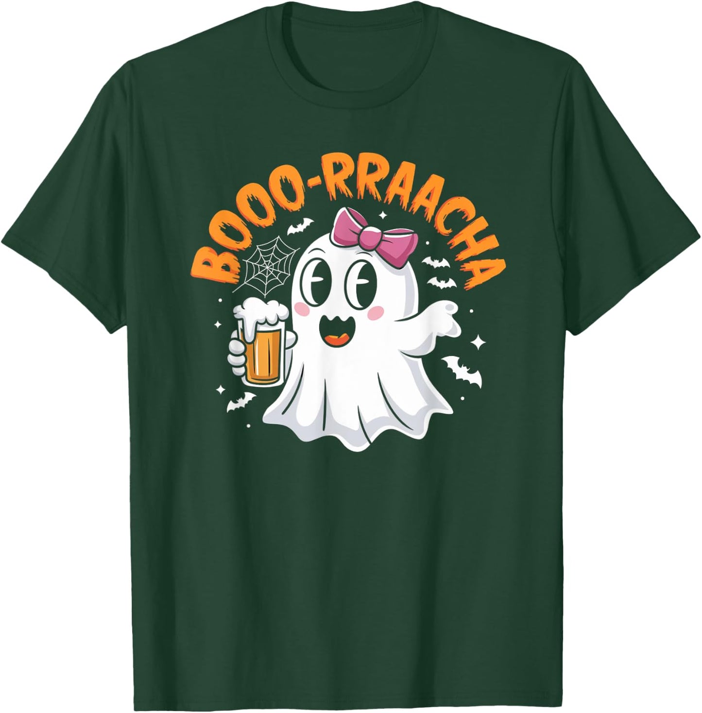 Boo-Racha Cute Ghost Beer Party Funny Halloween Costume T-Shirt - T-Shirt | Forest