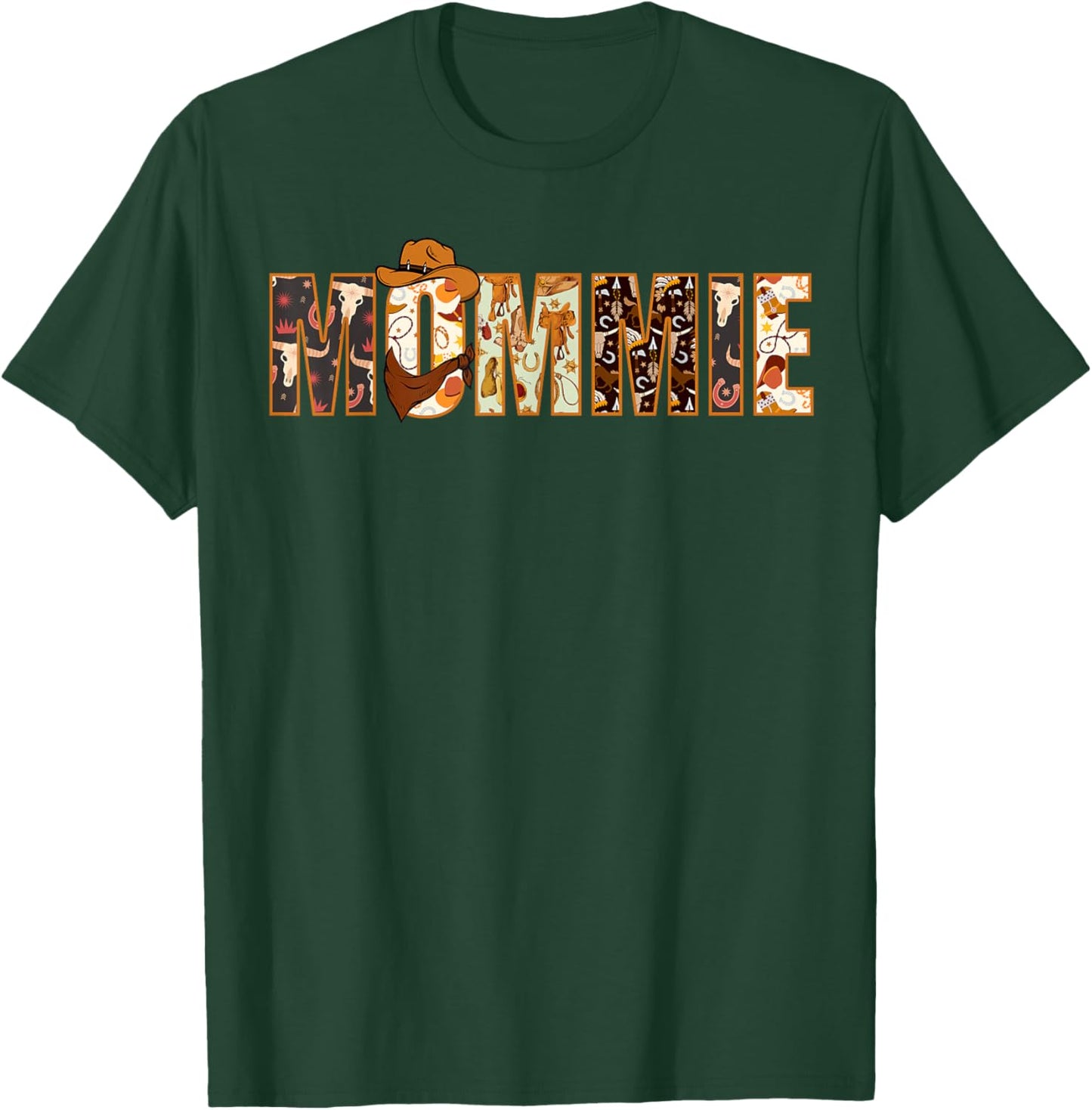 Mommie Western Rodeo Family Matching Birthday T-Shirt - T-Shirt | Forest