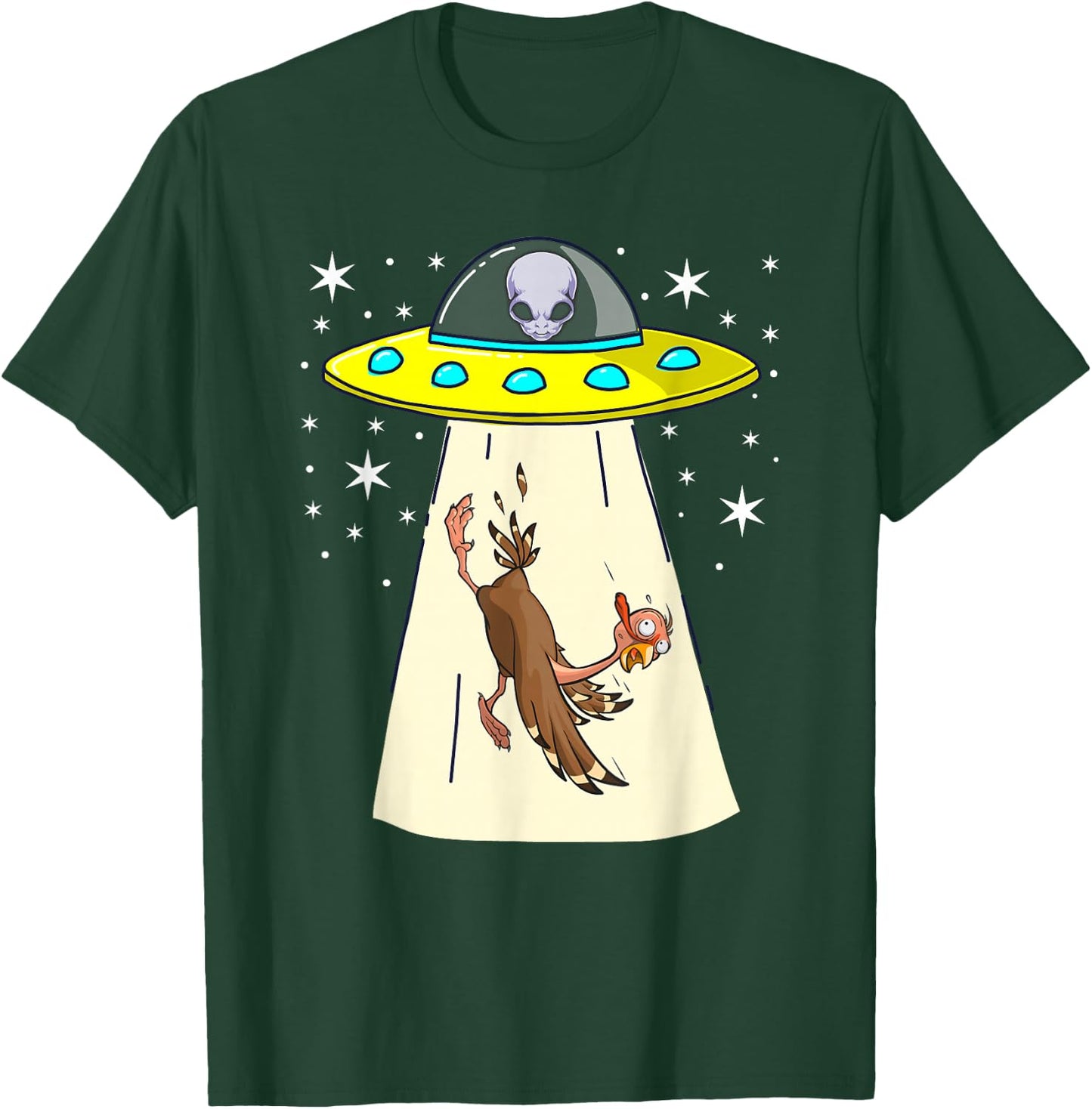 Alien Costume Ufo Thanksgiving Save a Turkey Family Funny T-Shirt - T-Shirt | Forest