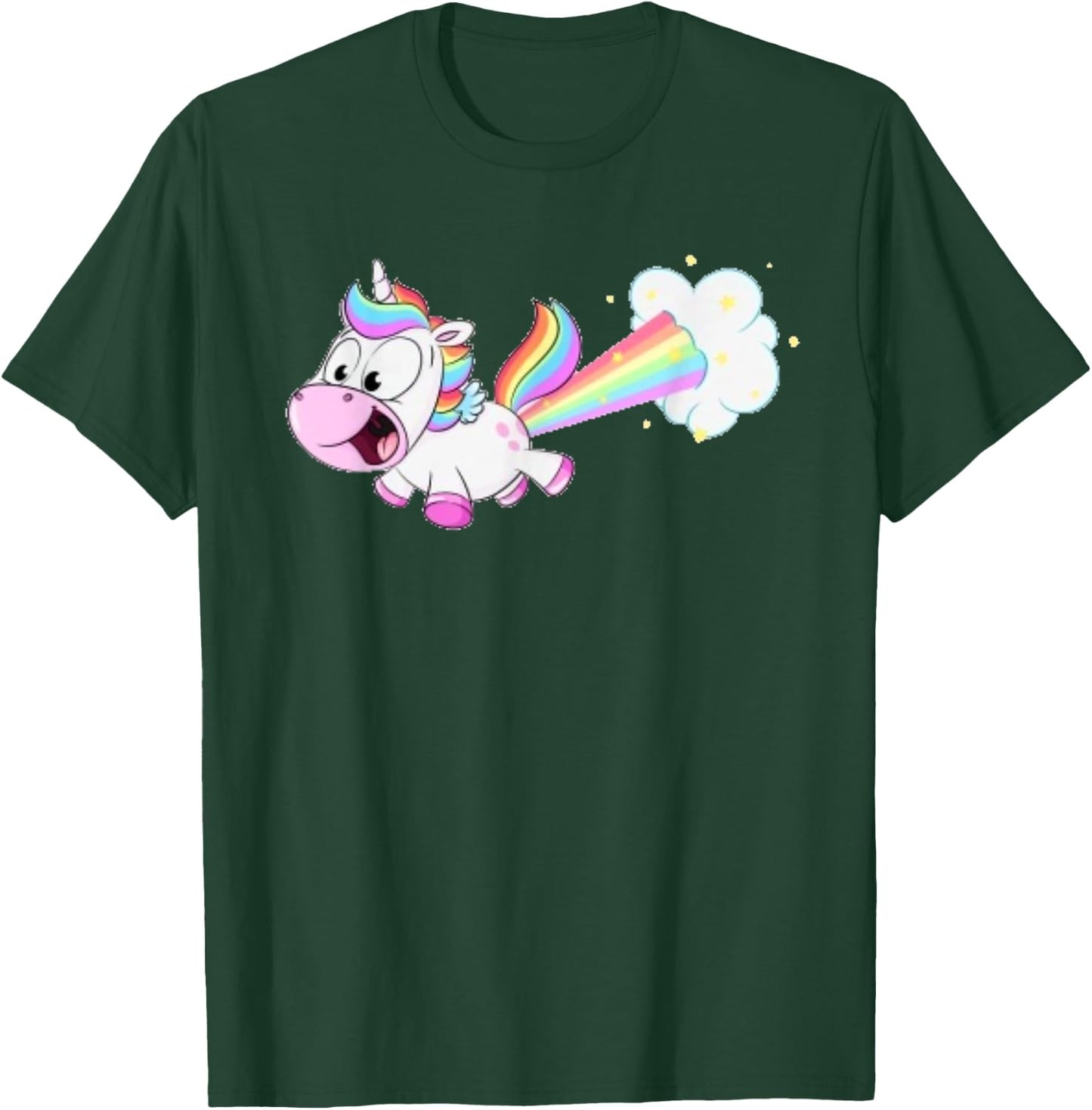 Farting Unicorn T shirt Funny Rainbow Farts T-Shirt - T-Shirt | Forest