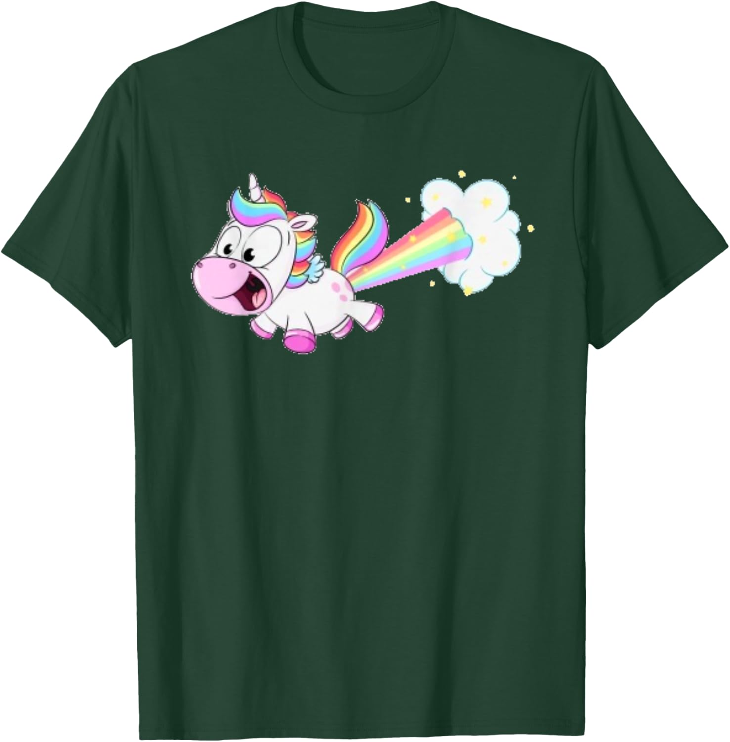 Farting Unicorn T shirt Funny Rainbow Farts T-Shirt - T-Shirt | Forest