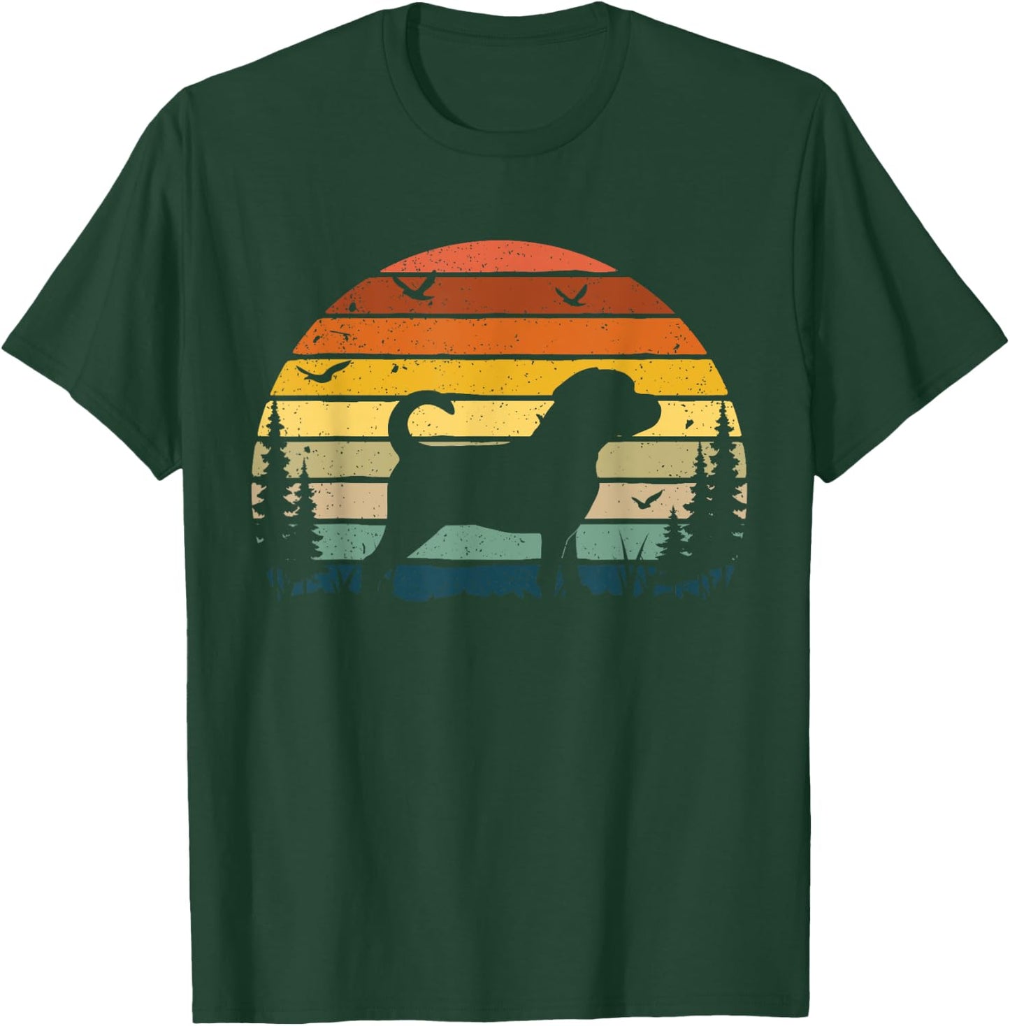 Puggle Vintage Retro Dog Pet Lover Gift Men Women Girls Kids T-Shirt - T-Shirt | Forest