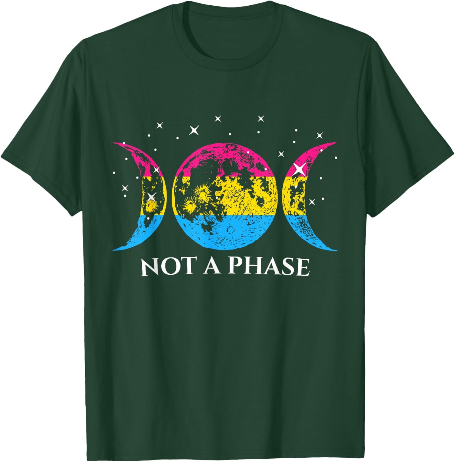 Funny Pansexual Pride Flag Not A Phase T-Shirt - T-Shirt | Forest