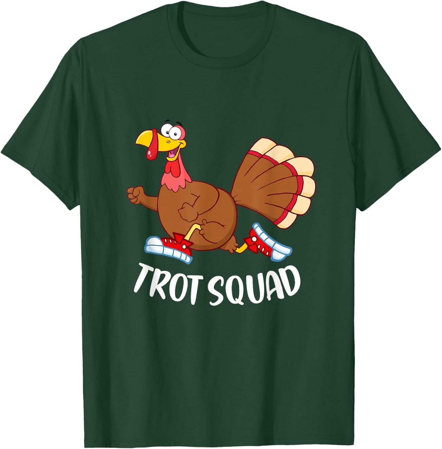 Funny Turkey Trot Squad T-Shirt - T-Shirt | Forest