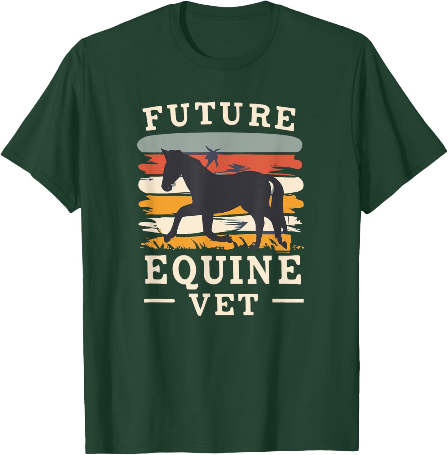 Future Equine Veterinarian Aspiring Vet Student T-Shirt - T-Shirt | Forest