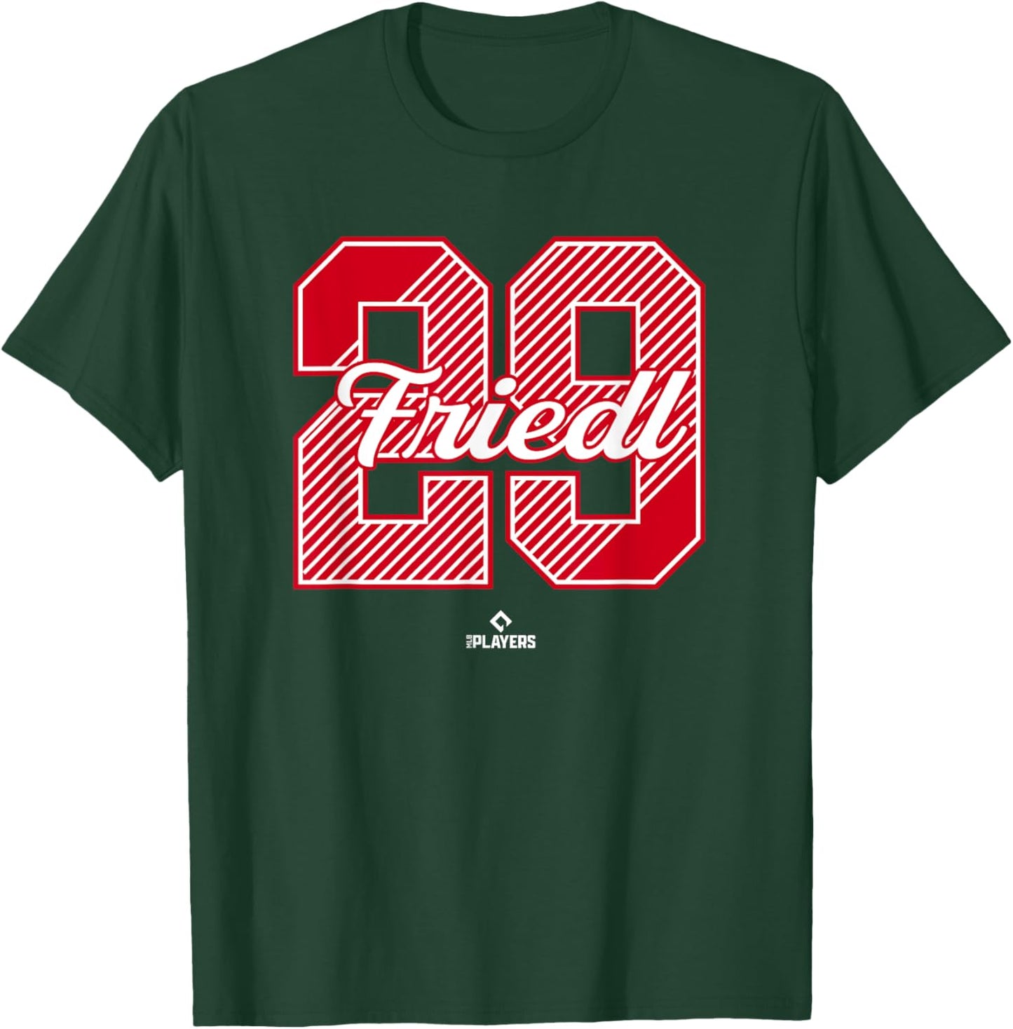 TJ Friedl 29 Cincinnati MLBPA T-Shirt - T-Shirt | Forest