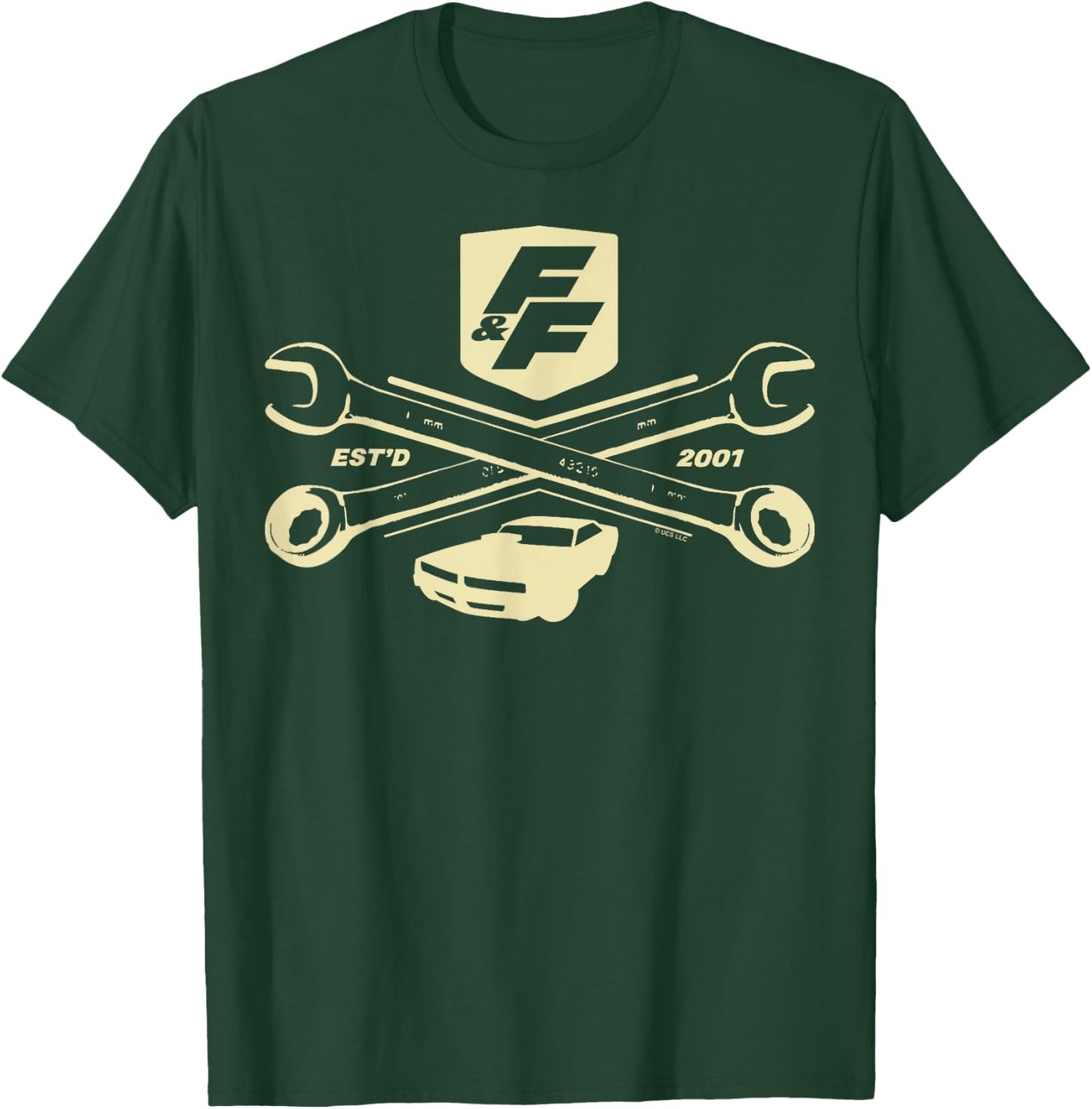 Fast & Furious EST'D 2001 Crossed Wrench Logo T-Shirt - T-Shirt | Forest