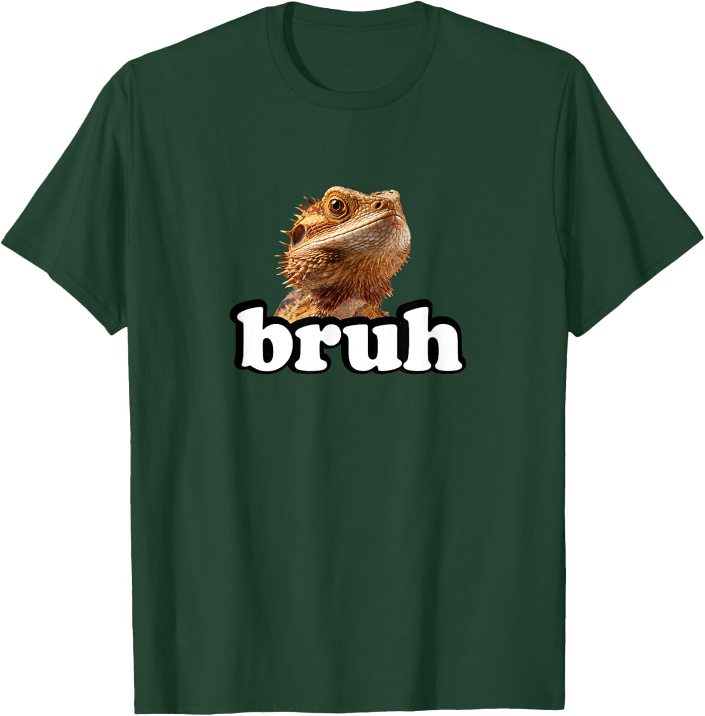 Tiny Dinosaur Bruh Bearded Dragon Lover T-Shirt - T-Shirt | Forest