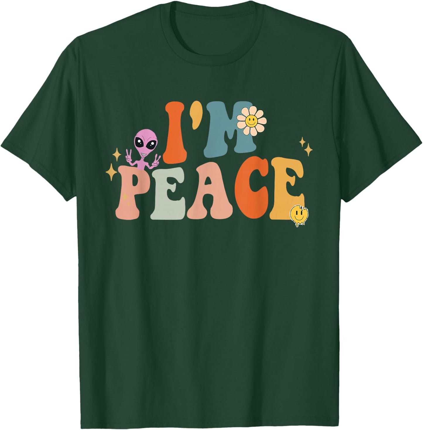I come in peace Im peace groovy matching couples T-Shirt - T-Shirt | Forest