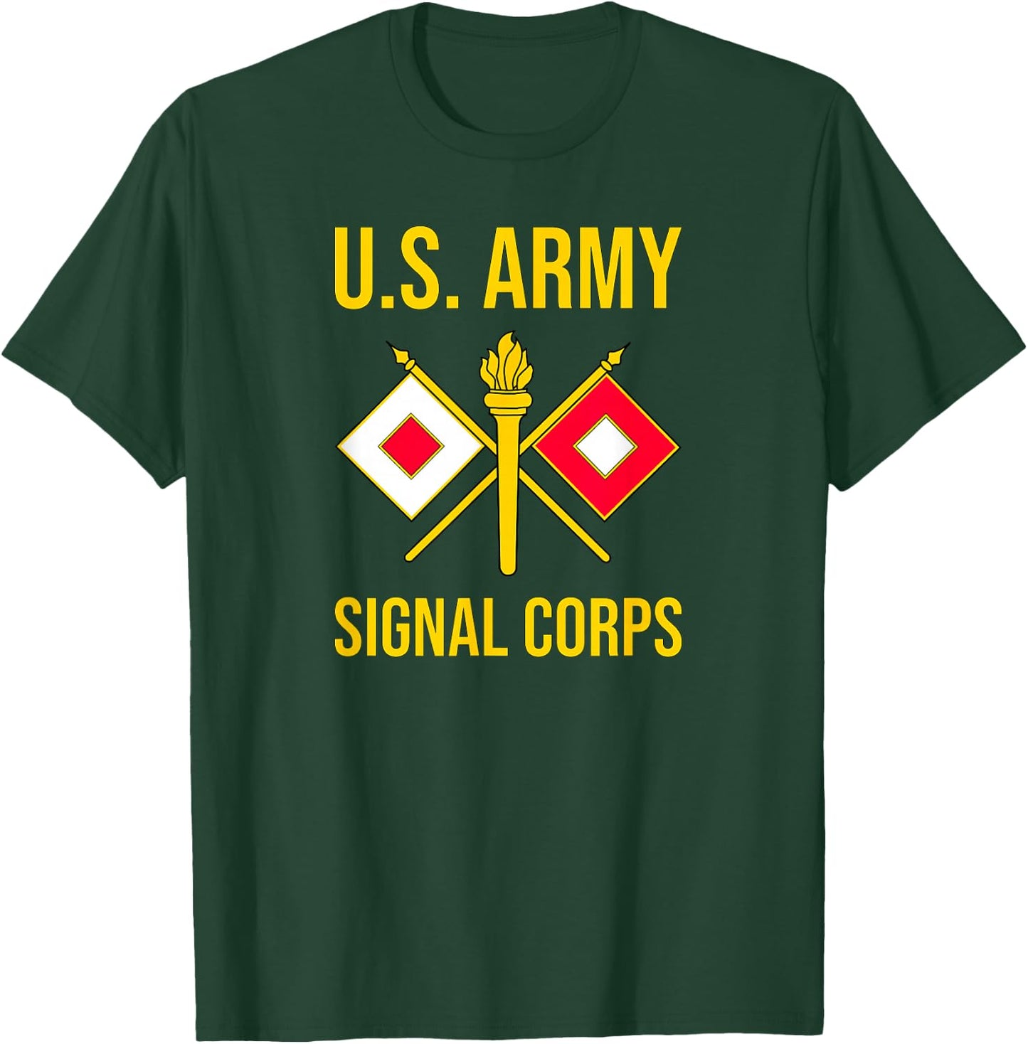 Army Signal Corps Branch USASC US T-Shirt - T-Shirt | Forest