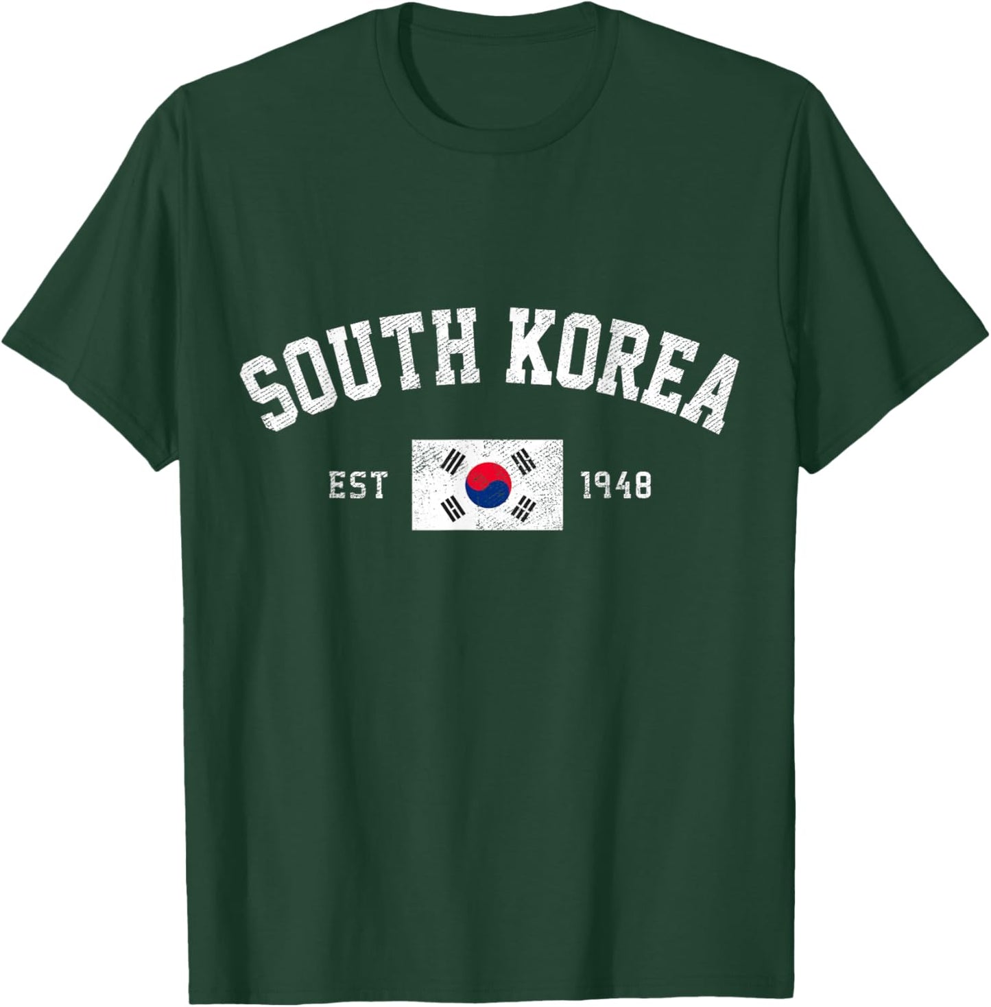 South Korea Est. 1948 South Korean Flag Independence Day T-Shirt - T-Shirt | Forest