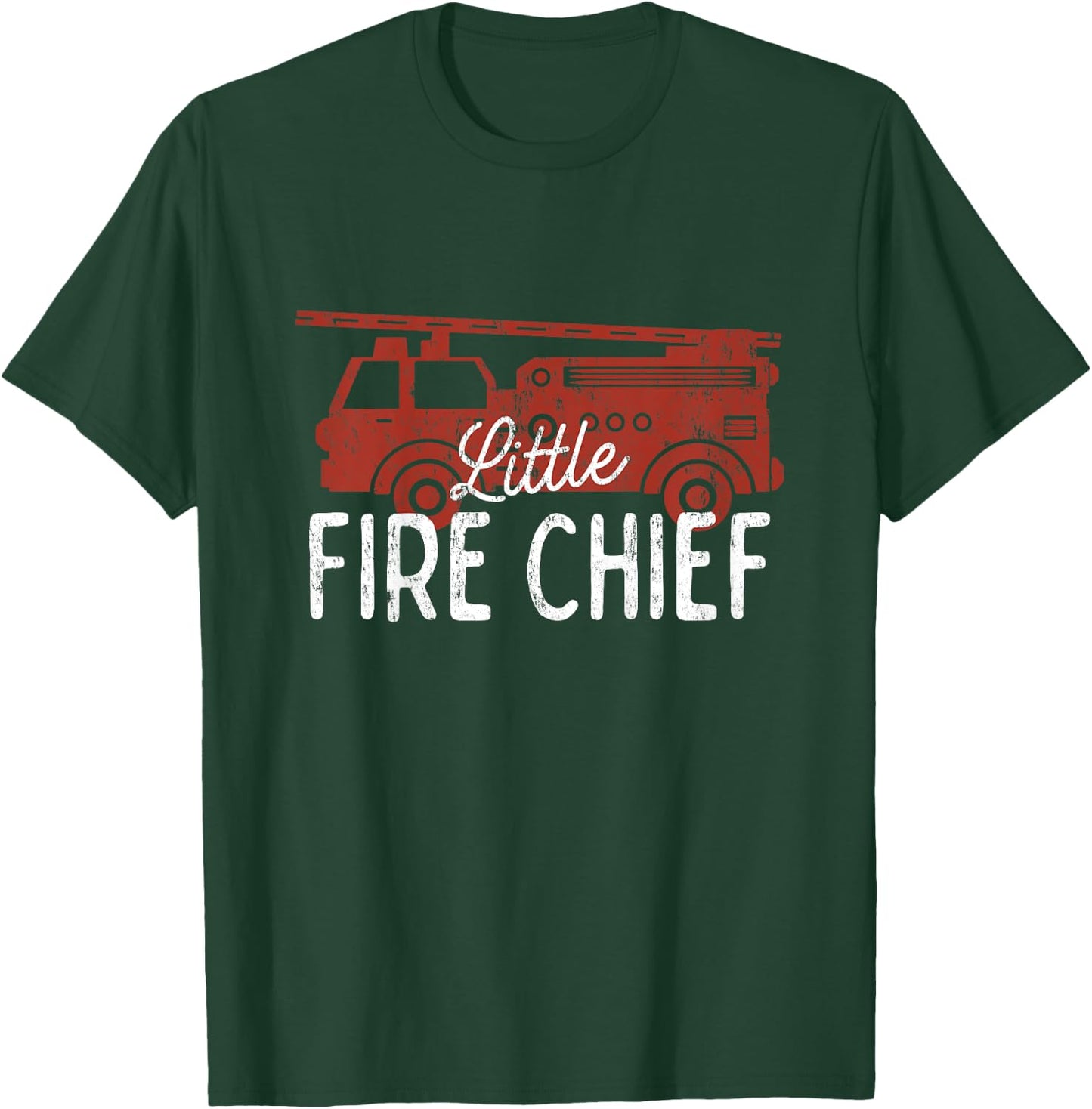 Kids Fireman Shirt Toddler Boys, Little Fire Chief Fire Truck T-Shirt - T-Shirt | Forest
