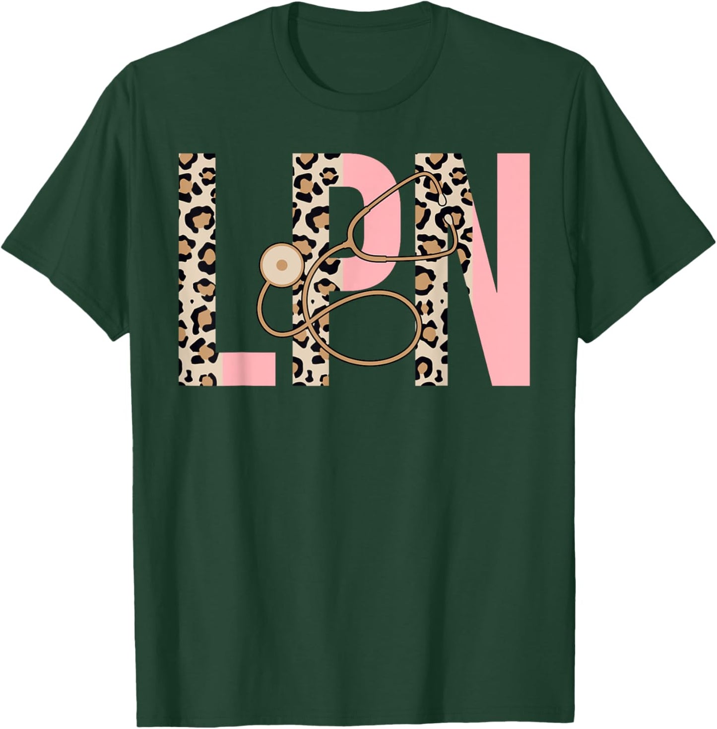 LPN - Leopard Licensed Practical Nurse LPN T-Shirt - T-Shirt | Forest