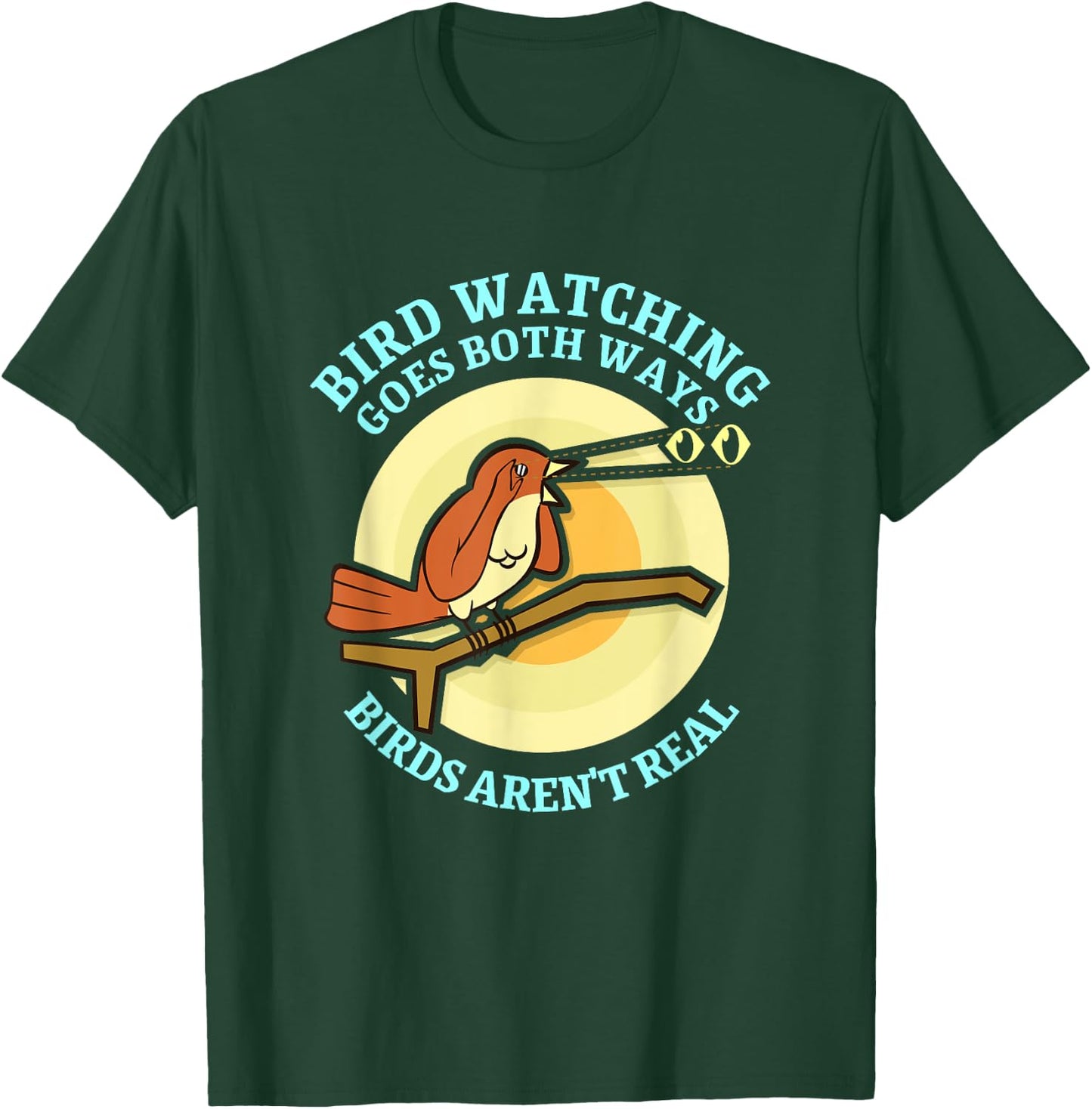 Funny Bird Watching Goes Both Ways T-Shirt - T-Shirt | Forest