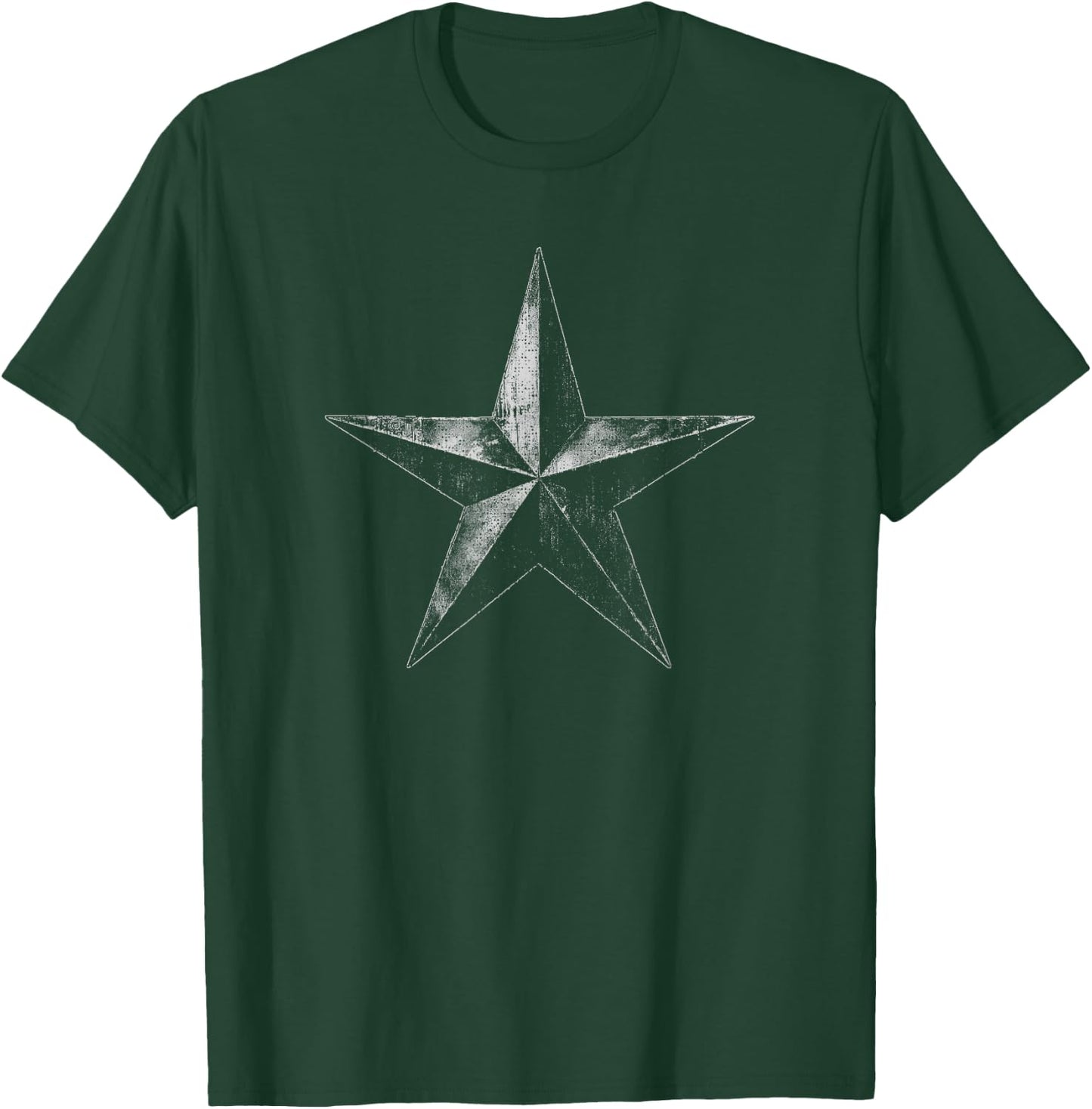 Grunge Star Distressed Retro Vintage Graphic T-Shirt - T-Shirt | Forest