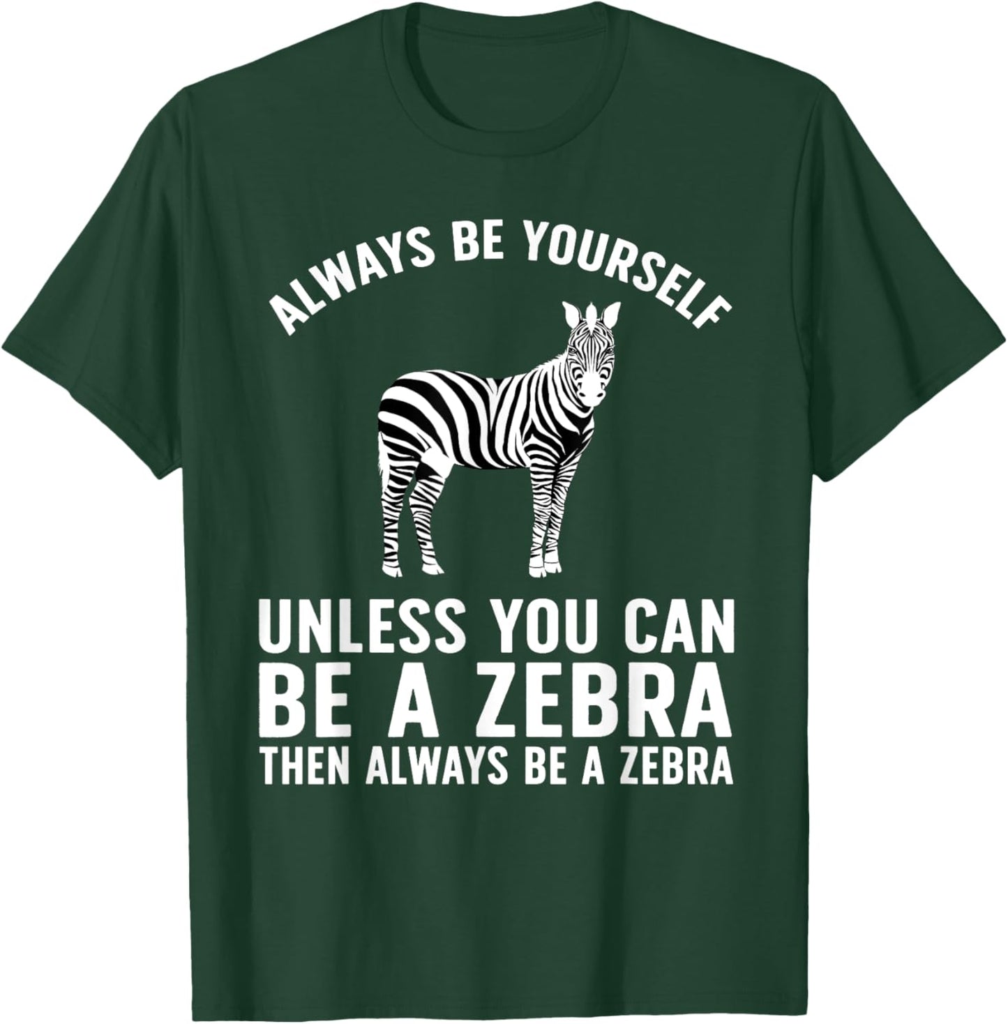 Funny Zebra Art Women Kids Zoo Animal Safari Zebra T-Shirt - T-Shirt | Forest