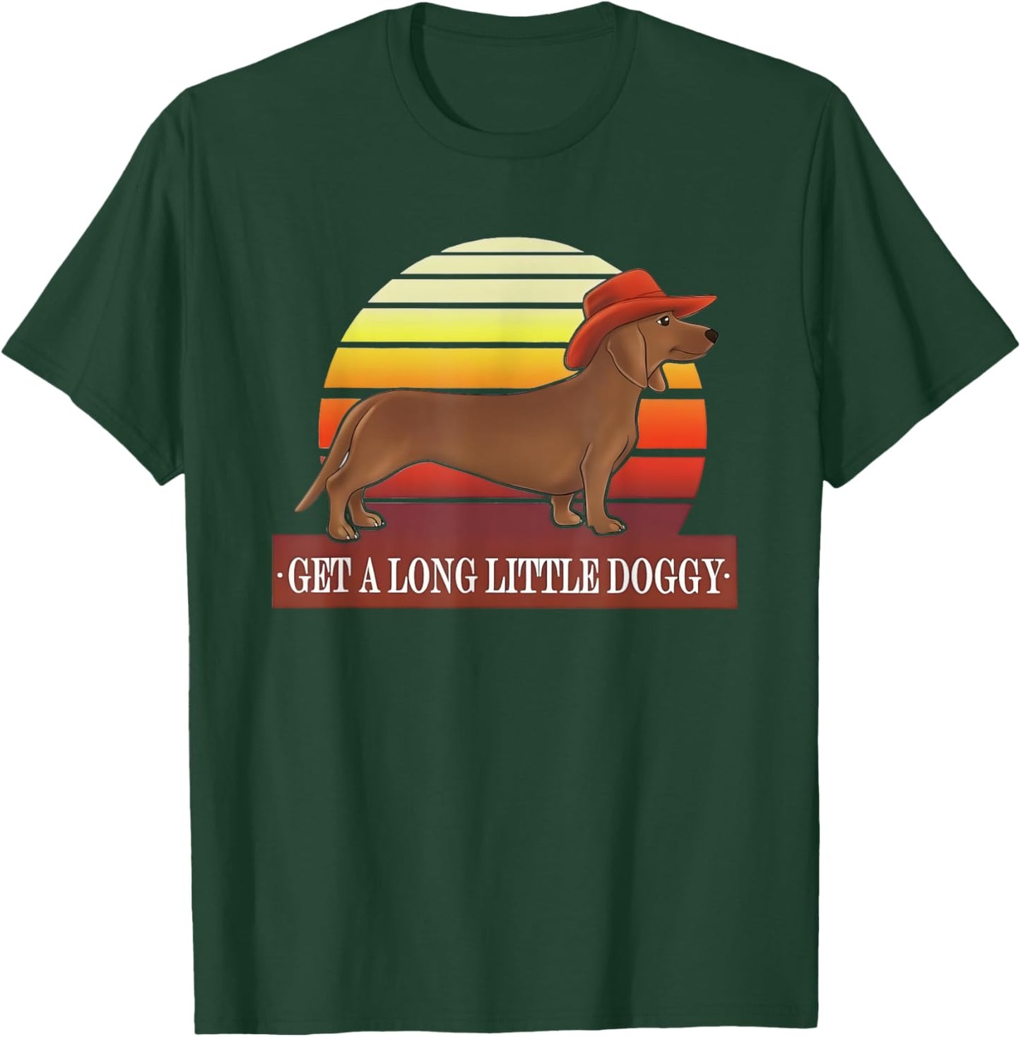 Cowboy Dachshund Get A Long Little Doggy Vintage T-Shirt - T-Shirt | Forest