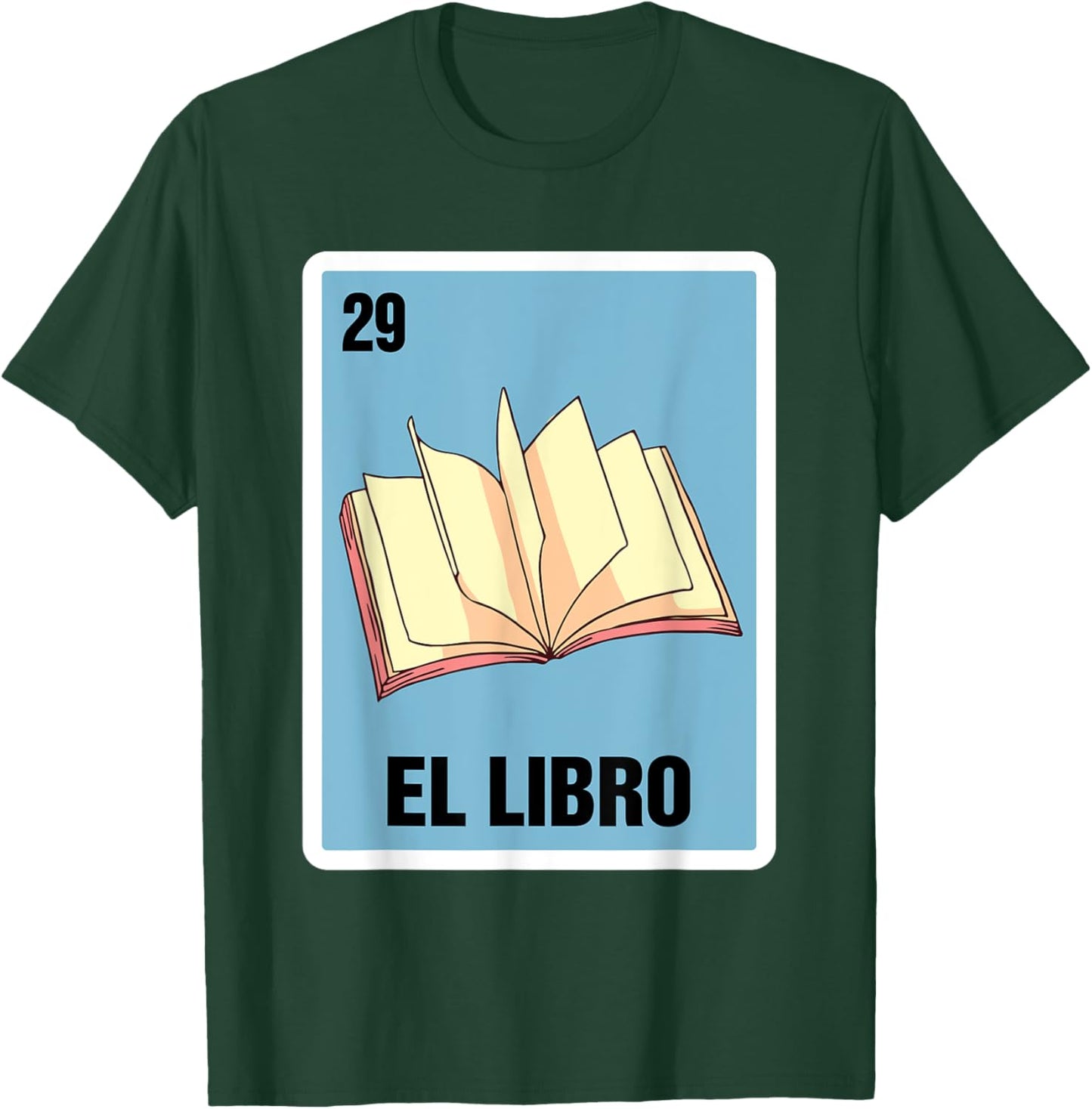 Spanish Mexicana Reading Book El Libro Mexican Bingo Card T-Shirt - T-Shirt | Forest