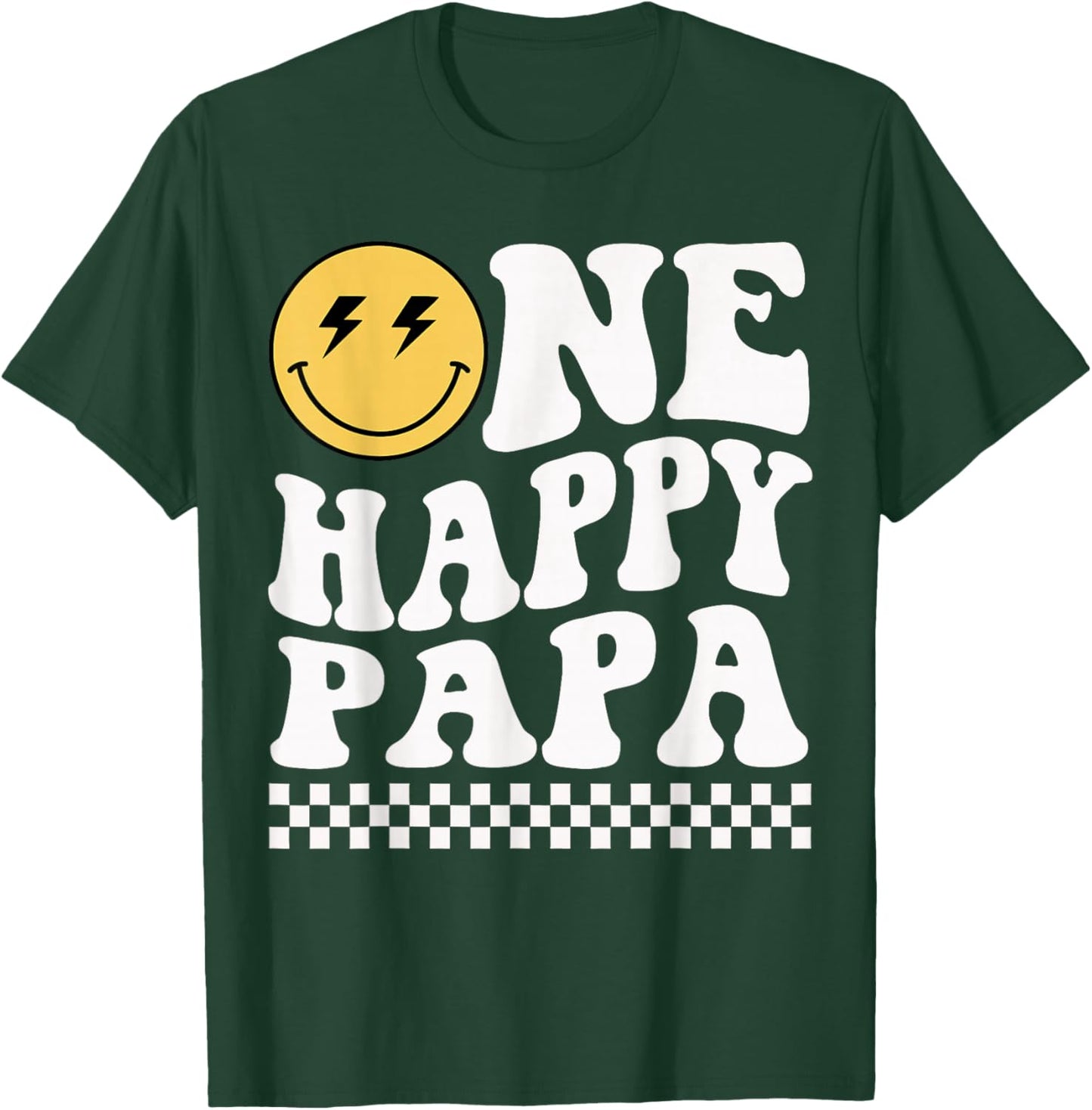 One Happy Dude Papa 1st Birthday Family Matching T-Shirt - T-Shirt | Forest