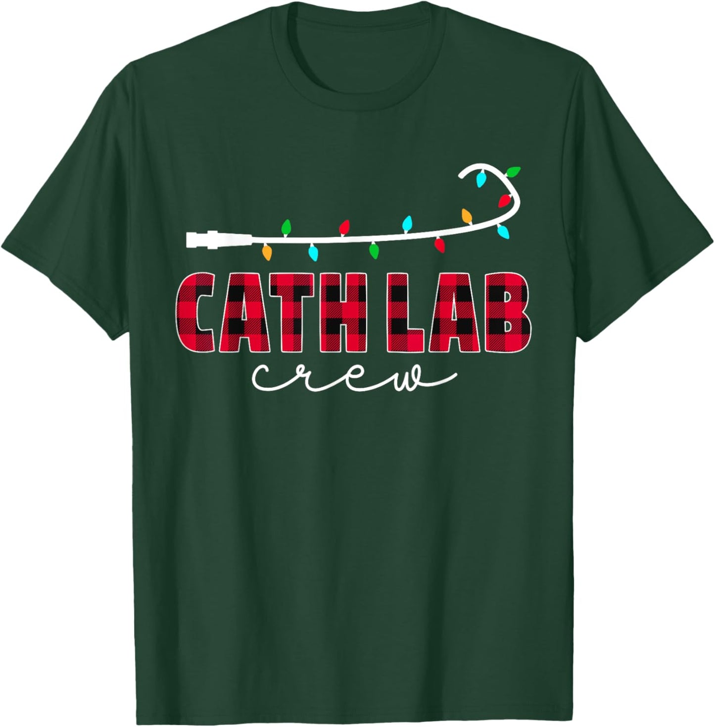 Cath Lab Crew Cardiology Nurse Rad Tech Christmas T-Shirt - T-Shirt | Forest