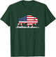 USA Flag American Buffalo Women Girls Kids Men T-Shirt - T-Shirt | Forest