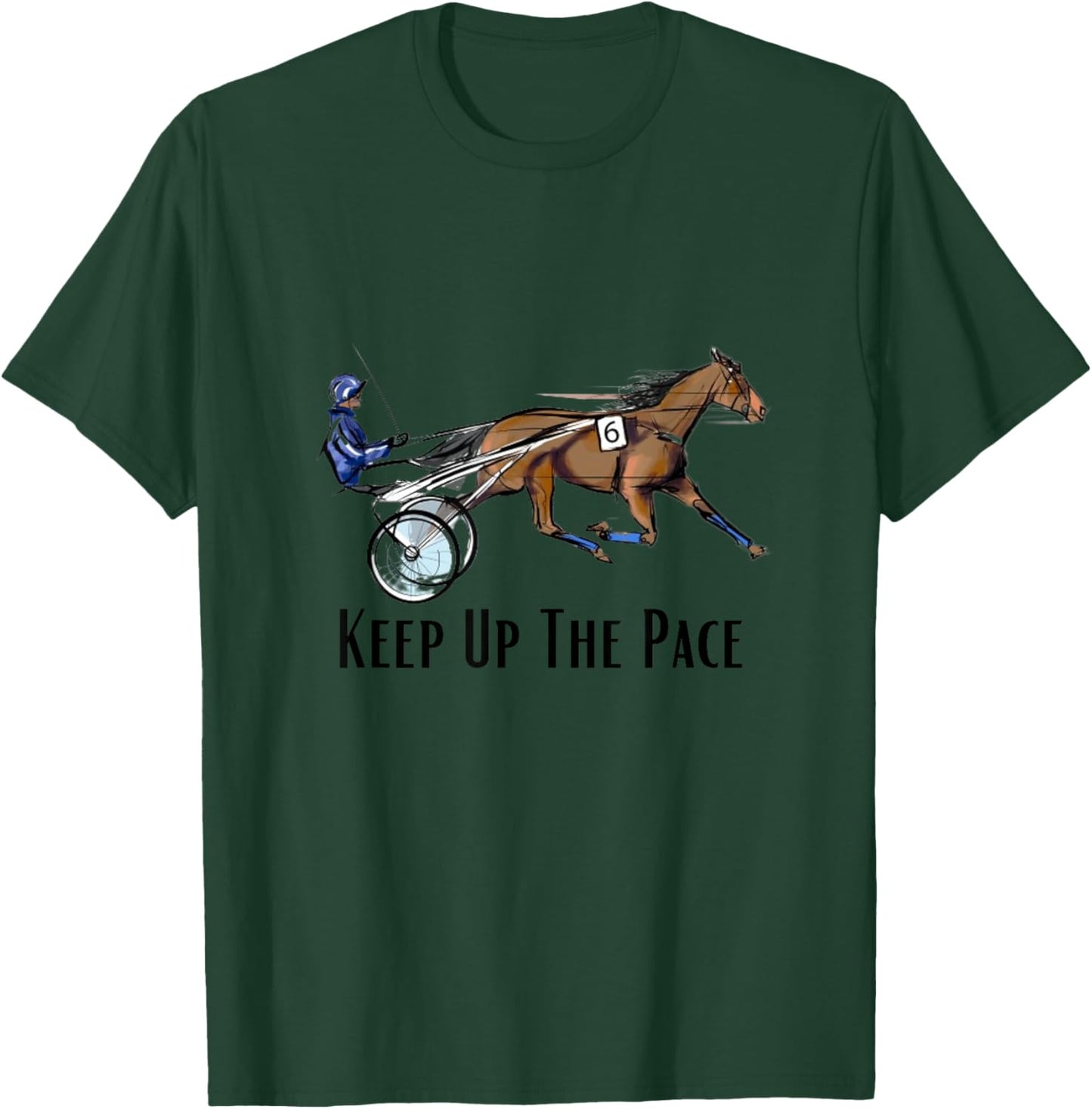 Harness Racing. Standardbred Horse. Sulky Horse. Apparel T-Shirt - T-Shirt | Forest