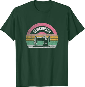 Retro Vintage Sewing Shirt Funny Sew Sewing Lover Sewciopath T-Shirt - T-Shirt | Forest