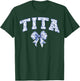 Tita Coquette Toile Blue Bow Floral Family Matching T-Shirt - T-Shirt | Forest