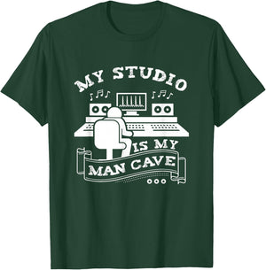 My Studio Is My Man Cave DJ Beat Maker Music Producer Men T-Shirt - T-Shirt | Forest