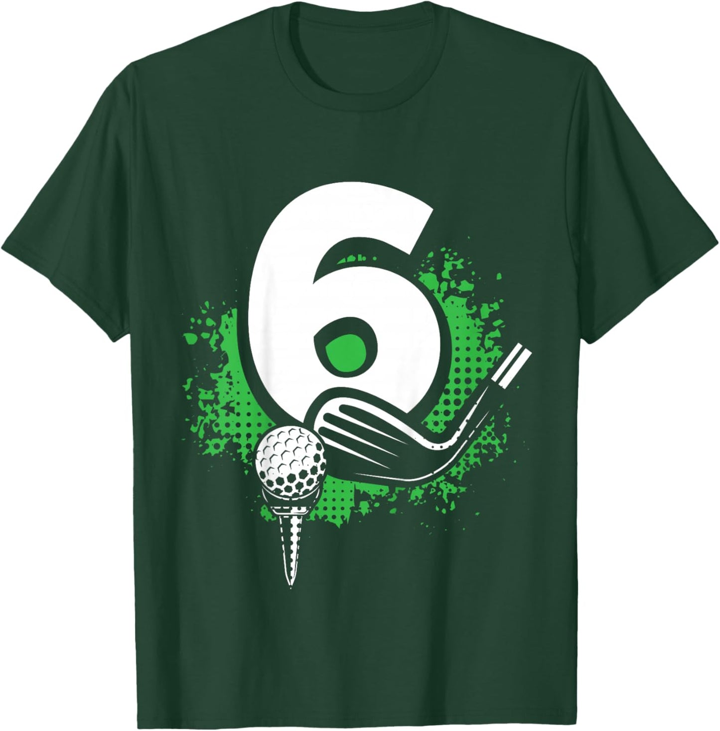 Kids 6th Birthday Boy Golf Player Golf 6 Years Old T-Shirt - T-Shirt | Forest