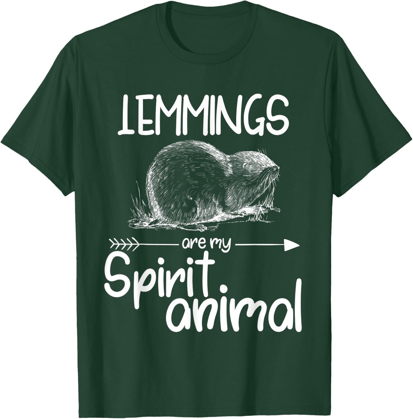 Lemmings Are My Spirit Animal Gift Women Rodent T-Shirt - T-Shirt | Forest