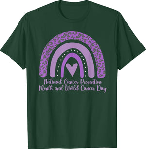 lavender rainbow Cancer Prevention Month World Cancer Day T-Shirt - T-Shirt | Forest