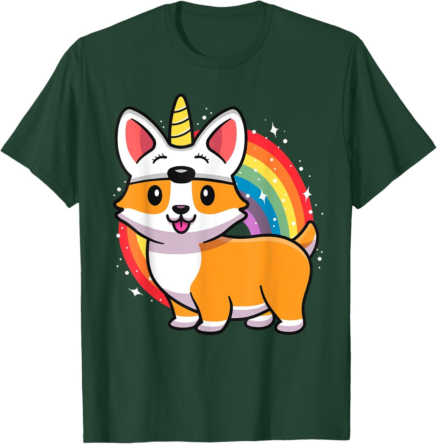 Corgicorn Unicorn Corgi Shirt For Kids Funny Rainbow Corgi T-Shirt - T-Shirt | Forest