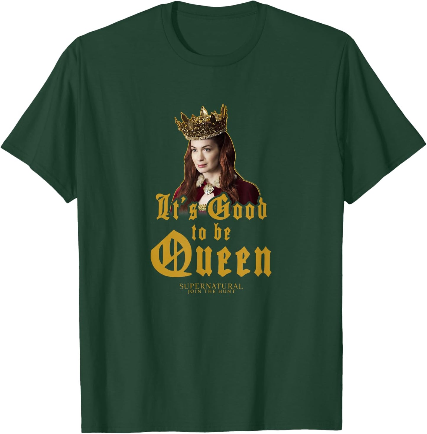 Supernatural : Charlie It's Good To Be Queen - Women's Small Black Short Sleeve Cotton Polyester Modern Classic T-Shirt - T-Shirt | Forest