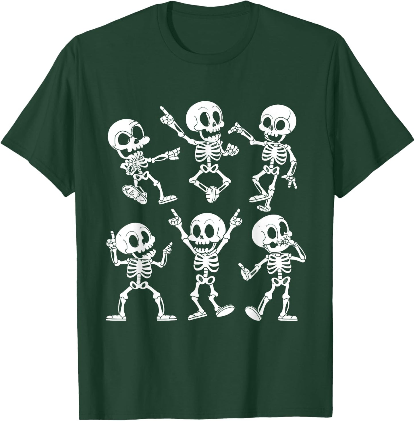 Dancing Skeletons Cute Funny Halloween Skeleton Dance T-Shirt - T-Shirt | Forest