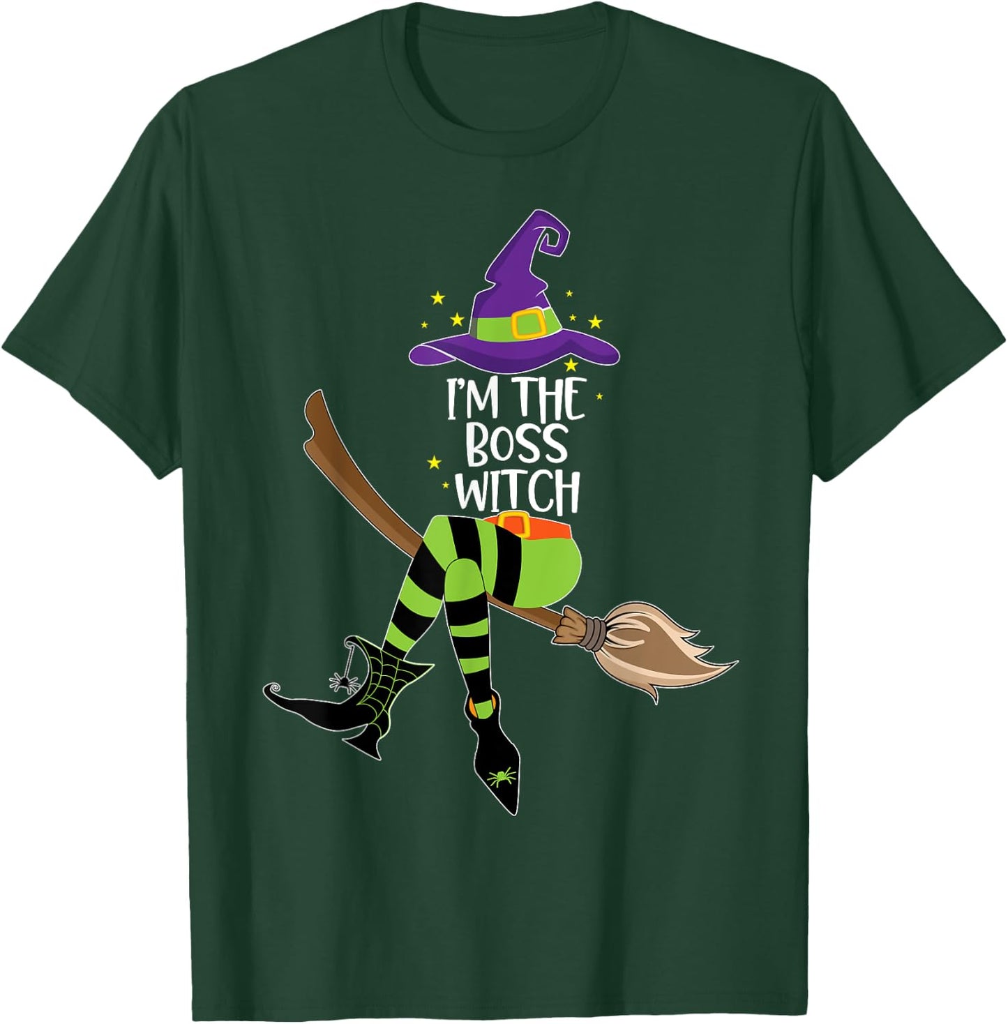 Im the Boss Witch Shirt Halloween Matching Group Costume T-Shirt - T-Shirt | Forest