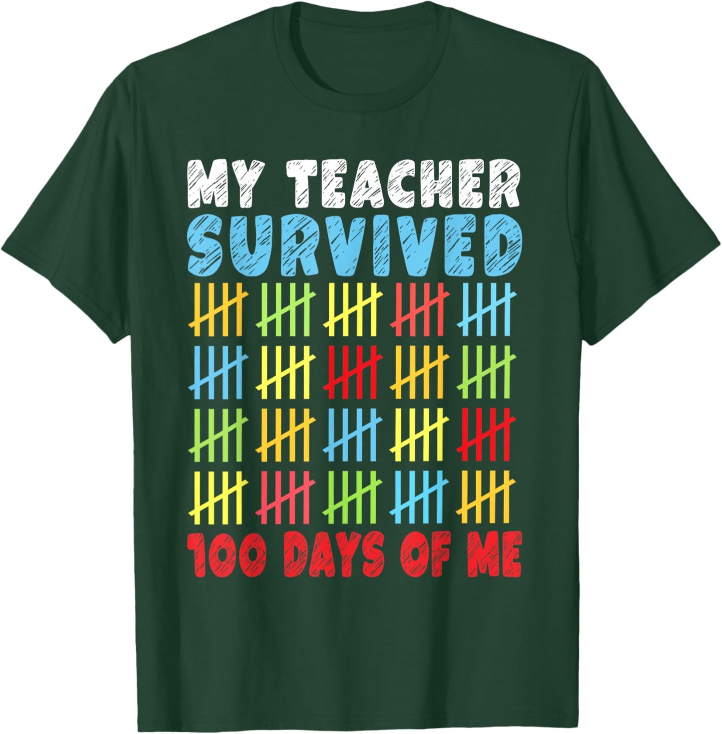 100 Days of School Kids 100th Day of School Costume Outfits T-Shirt - T-Shirt | Forest