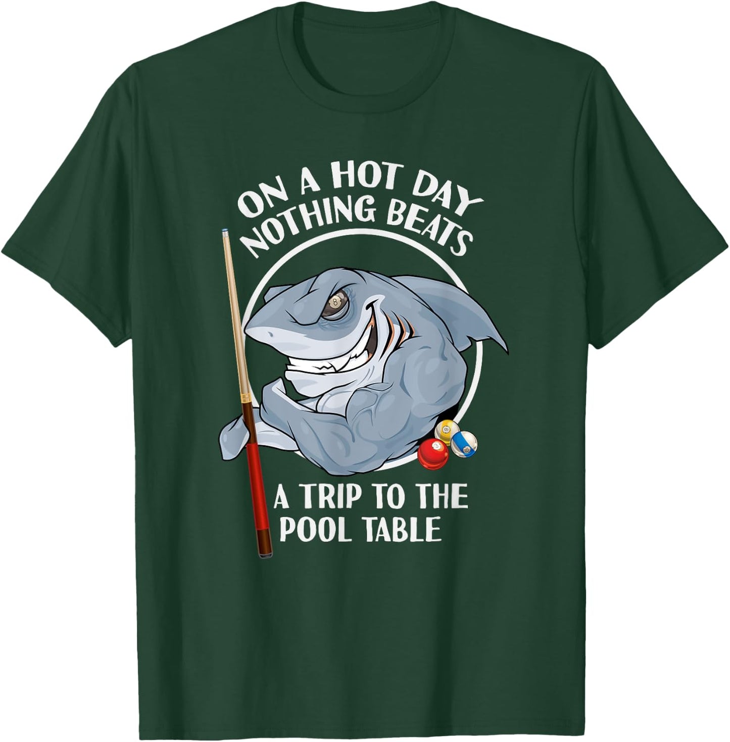 Pool Room Meme Pool Shark Pun Cue Chalk Rack 'Em T-Shirt - T-Shirt | Forest
