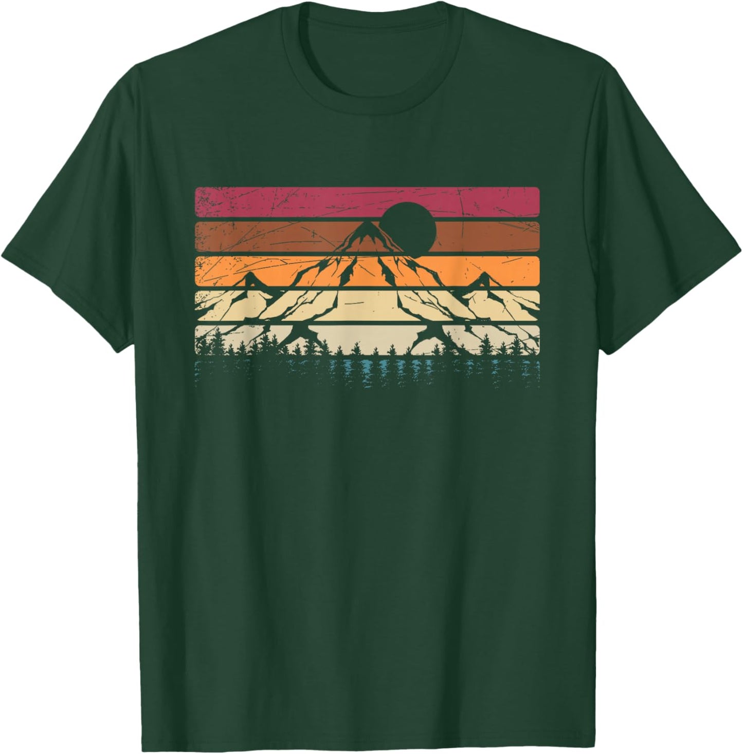 Mountain Hiking Mountain Hiker Nature Retro Forest T-Shirt - T-Shirt | Forest