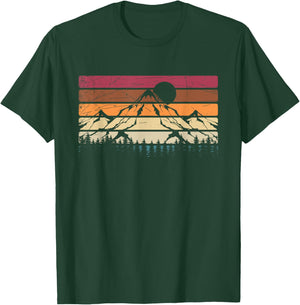 Mountain Hiking Mountain Hiker Nature Retro Forest T-Shirt - T-Shirt | Forest
