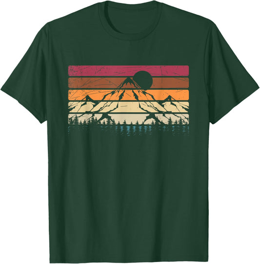 Mountain Hiking Mountain Hiker Nature Retro Forest T-Shirt - T-Shirt | Forest
