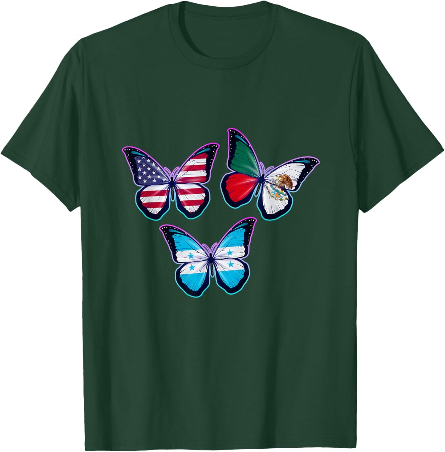 Multiculti Heritage. Mexico, Honduras and the USA T-Shirt - T-Shirt | Forest