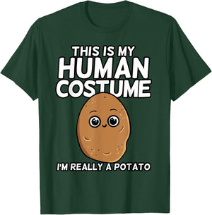 This Is My Human Costume I'm Really A Potato Shirt Gift T-Shirt - T-Shirt | Forest