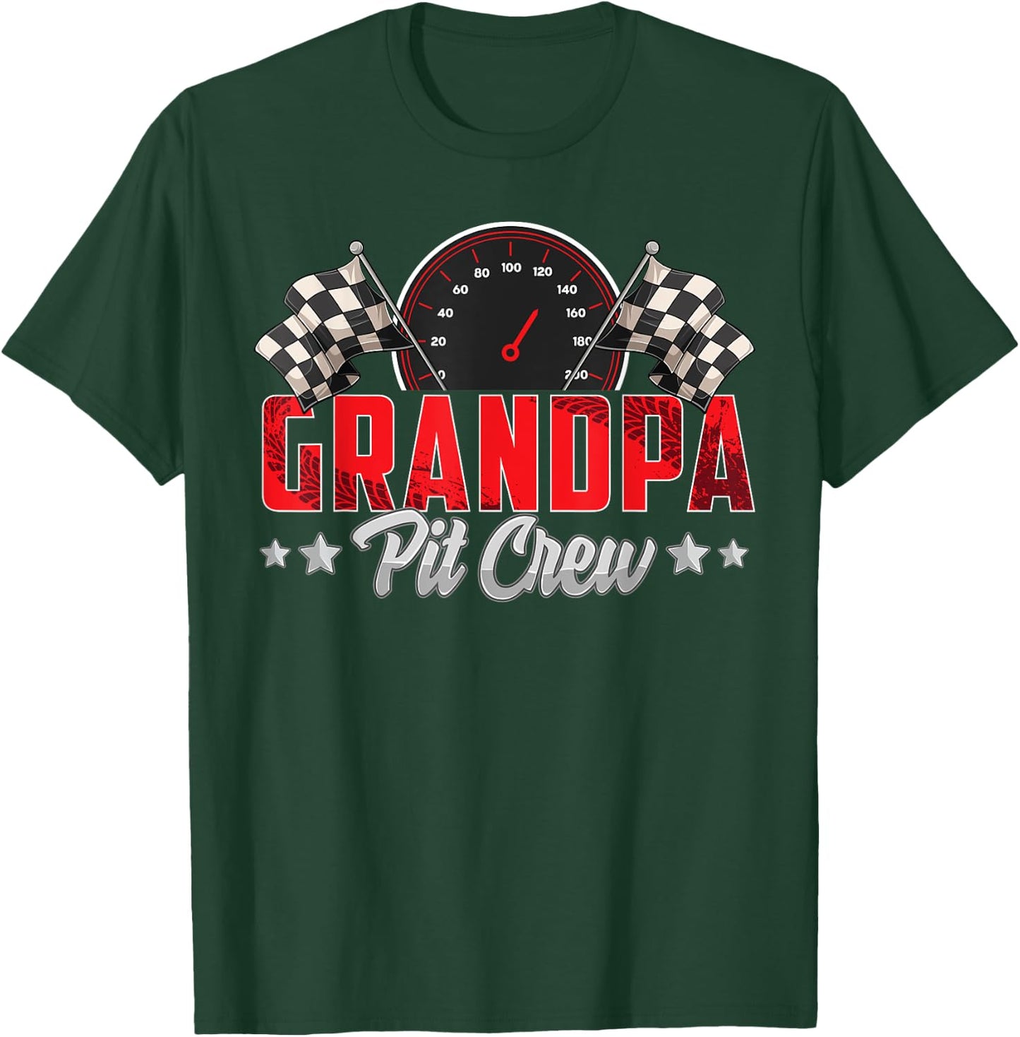 Race Car Birthday Party Racing Family Grandpa Pit Crew T-Shirt - T-Shirt | Forest