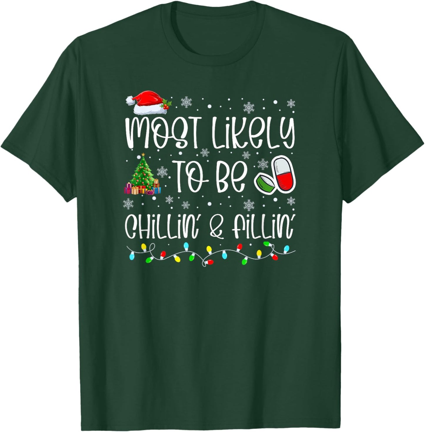 Most Likely To Pharmacy Christmas, Pharmacy Technician, 2023 T-Shirt - T-Shirt | Forest