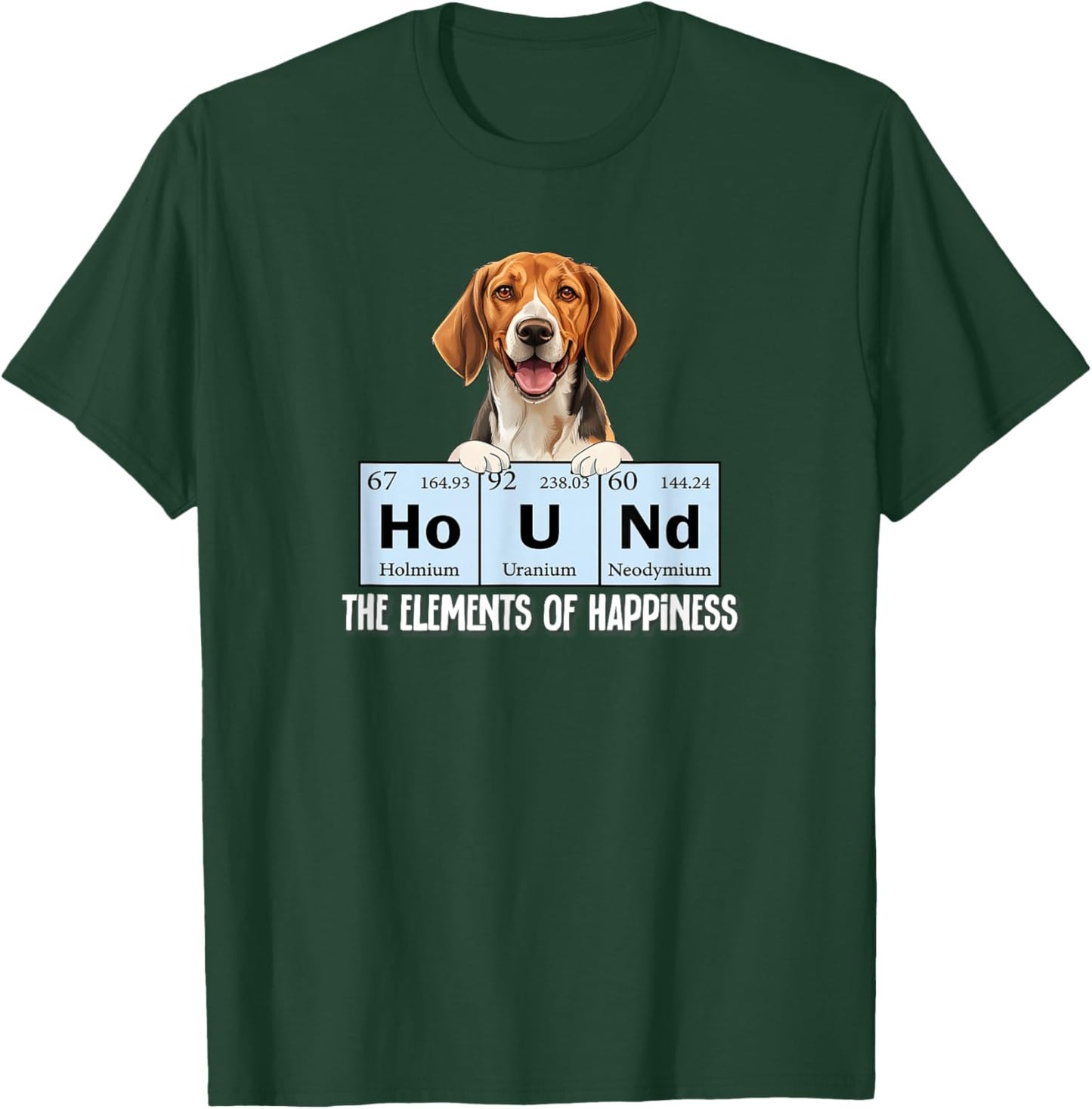 Funny Elements of Happiness American Foxhound Lover T-Shirt - T-Shirt | Forest