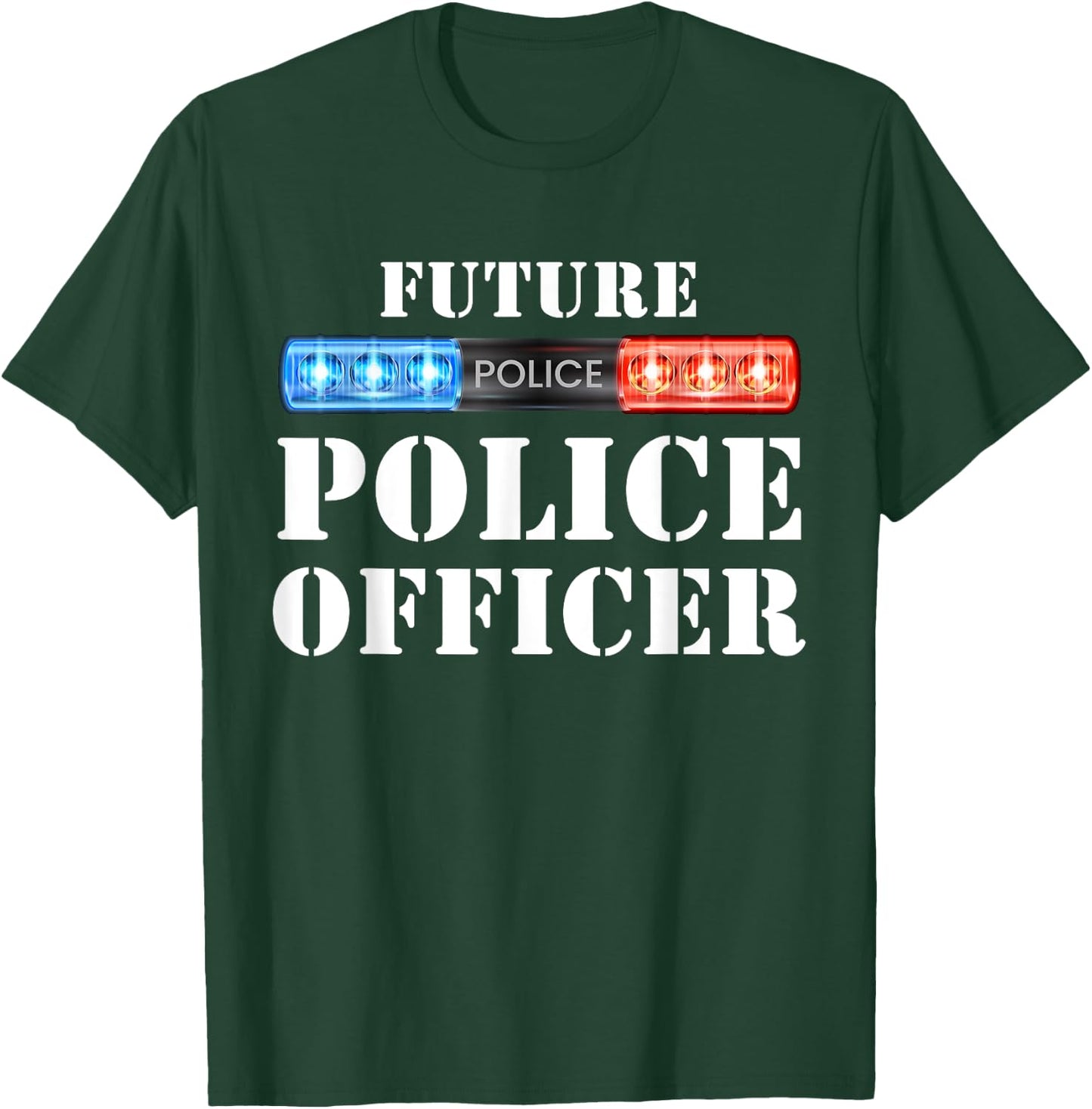 Future Police Officer Gift Patriotic Police Kids Men T-Shirt - T-Shirt | Forest